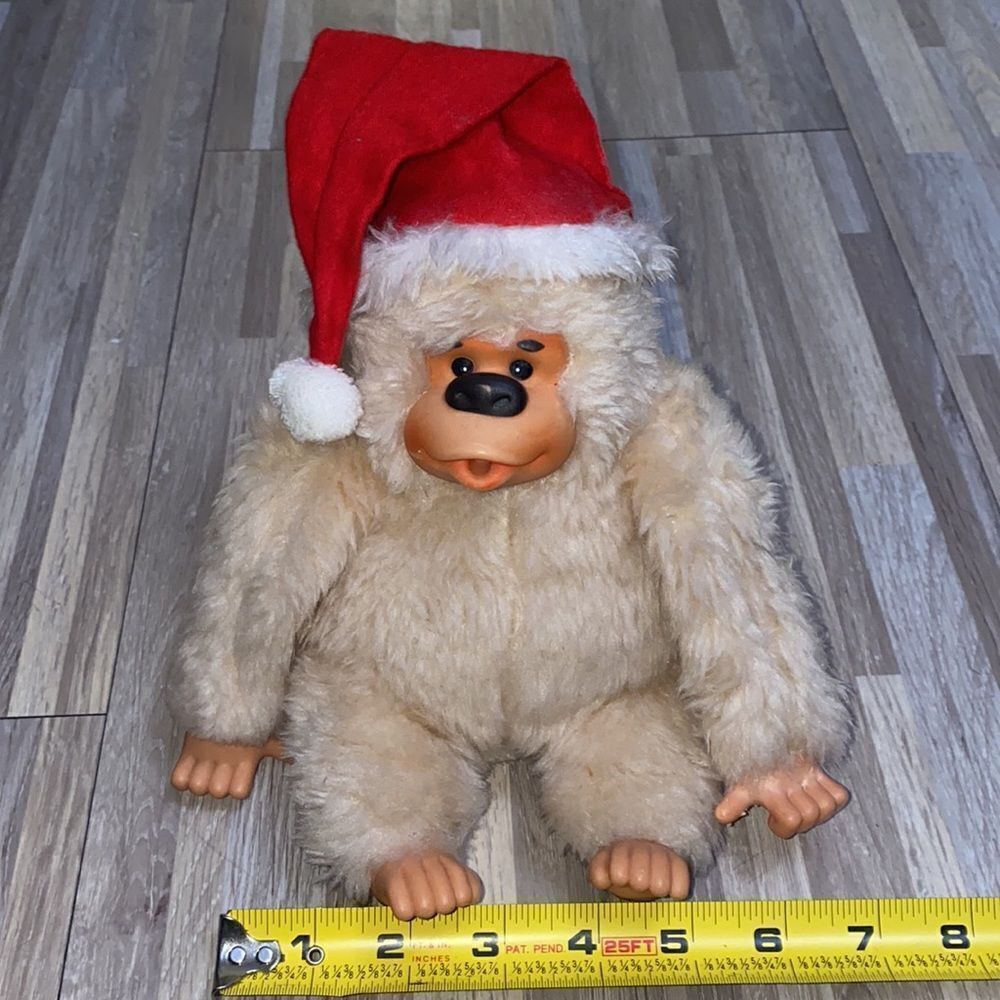 RUSS Berrie Baby Gonga Santa Plush Gorilla 8in Stuffed animal Christmas decor - Picture 9 of 10